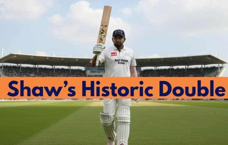 Prithvi Shaw Ranji Trophy Double Century